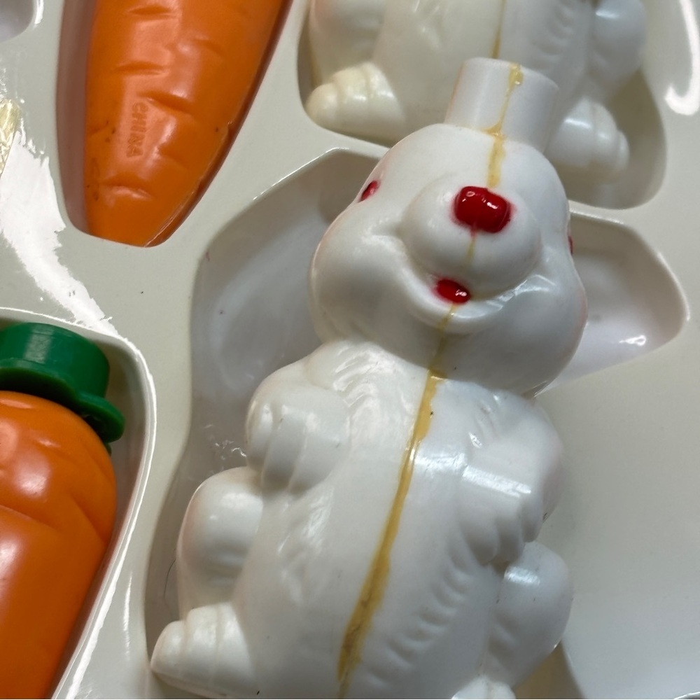 Vintage Carrot N Bunny Lights Blow Mold String Lights Easter - Picture 4 of 14